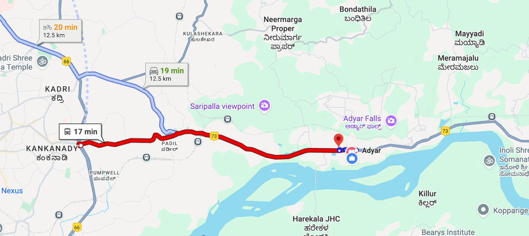 Map showing our location